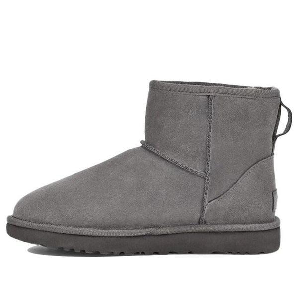 UGG(WMNS)  Classic Mini UGG Rubber Logo 'Grey'