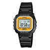 CASIOSTANDARDRetro Yellow Dial Plate Black Belt Quartz Waterproof Yellow DialBlack Strap YellowBlack Digital