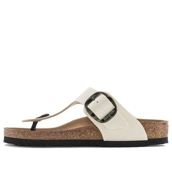 BirkenstockGizeh Vegan Big Buckle Textile Narrow Fit Sandals 'Eggshell'