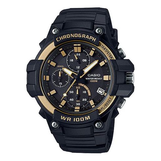 CASIOWaterproof Sports Mens Black Analog