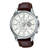 CASIOQuartz Waterproof Sapphire Crystal EDIFICE Solar Powered Mens White Analog