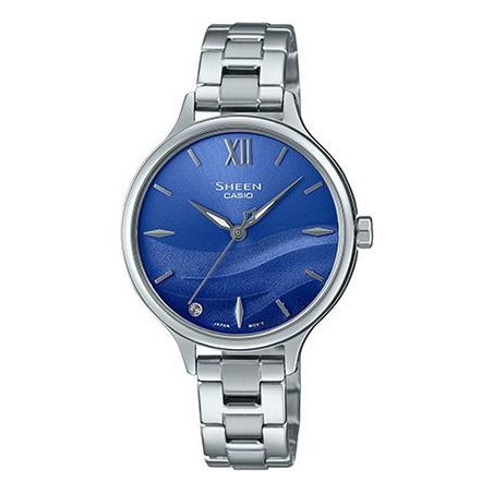 CASIOSHEEN Series SEA WAVE Subject Stylish Simplicity Watch Artificial Sapphire Gradient Blue Sapphire Crystal