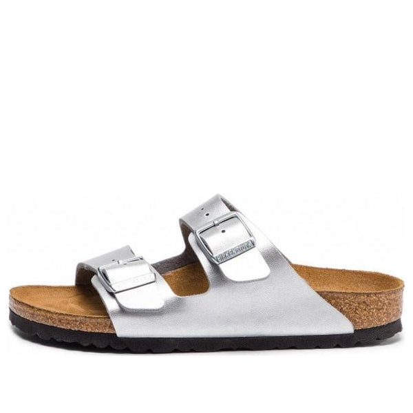 BirkenstockArizona Birko-Flor Narrow Fit Sandals 'Silver'