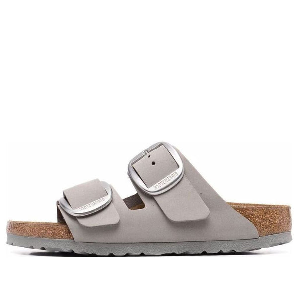 Birkenstock(WMNS)  Arizona Big Buckle Nubuck Leather Narrow Fit 'Dove Gray'