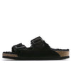 BirkenstockArizona Shearling Suede Leather Narrow Fit 'Black'