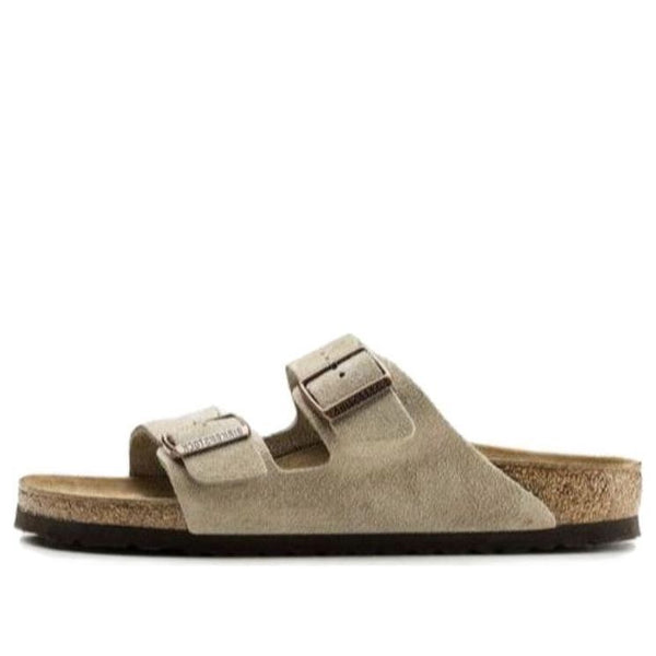 BirkenstockArizona Suede Leather Narrow Fit Sandals 'Taupe'