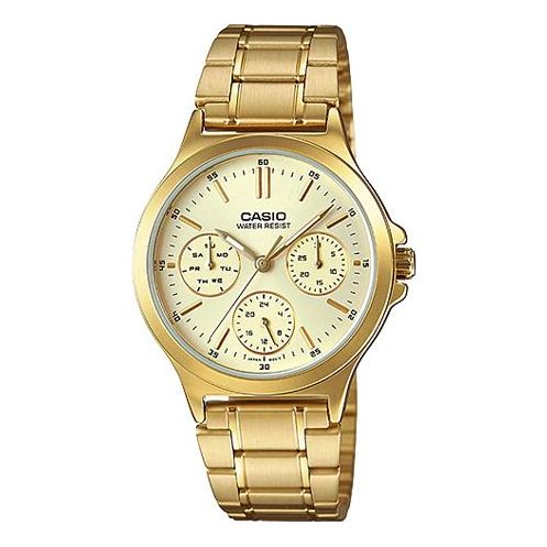 CASIOMen's  DRESS Series waterproof Stainless Steel Color Mens Gold Analog
