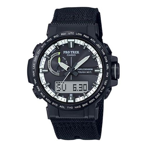 CASIOWaterproof Sports Shockproof Solar Powered Mens Black Analog/Digital Combo