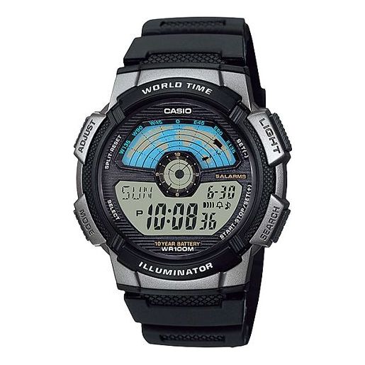 CASIOSports Quartz Waterproof Mens SilverBlack Analog
