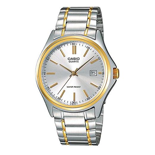 CASIOStainless Steel Strap Quartz Waterproof Unisex Mens Silver Analog