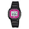 CASIOSTANDARD Electronic Pink/Black Unisex Pink DialBlack Strap Unisex Mens PinkBlack Digital