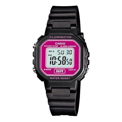 CASIOSTANDARD Electronic Pink/Black Unisex Pink DialBlack Strap Unisex Mens PinkBlack Digital