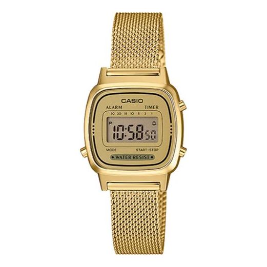 CASIOWaterproof Quartz Unisex Gold Digital