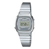 CASIOSTANDARD Vintage Dial Steel Link Band Quartz Waterproof Silver Digital