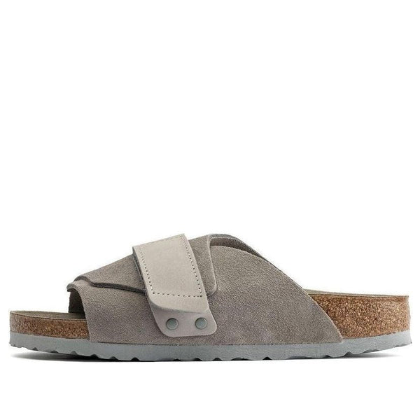 BirkenstockKyoto Nubuck/Suede Leather Narrow Fit 'Stone Coin'