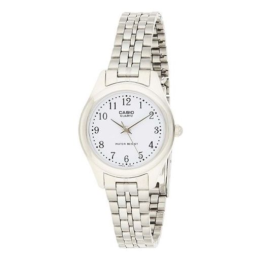 CASIOENTICER Series Wrist /White Stainless Steel Strap Silver Analog
