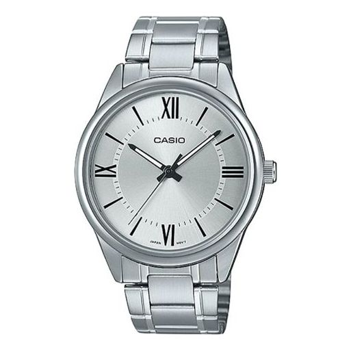 CASIOMen's  DRESS Series Classic Minimalistic Small Retro Business Watch Mens Silver Analog