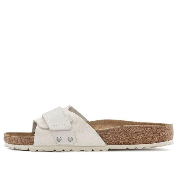 BirkenstockOita Suede Leather Sandals 'Antique White'