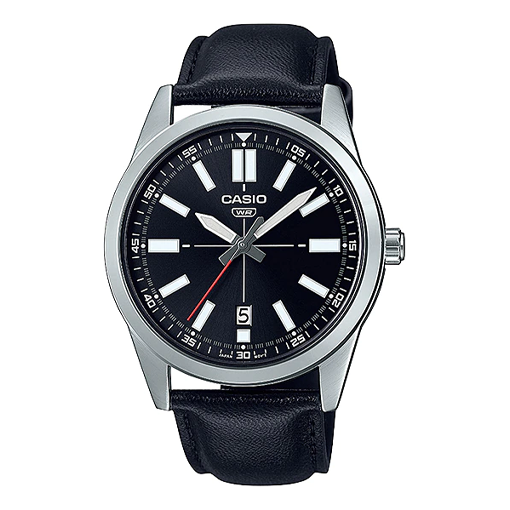 CASIOCasio Dress Pointer Display Analog Watch 'Black Silver White'