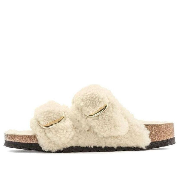 BirkenstockArizona Big Buckle Shearling Narrow Fit 'Teddy Eggshell'