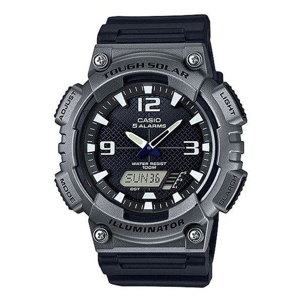CASIOAnalog Solar Powered Waterproof Sports Mens Black Analog/Digital Combo