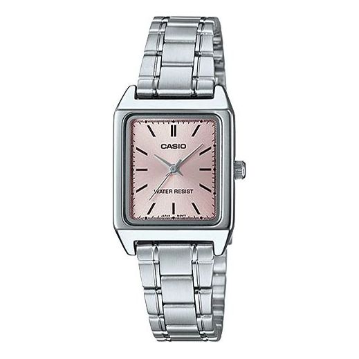 CASIOStainless Steel Strap Waterproof Pink Analog