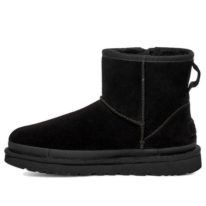UGG(WMNS)  Classic Mini Zipper Tape Logo Boot 'Black'