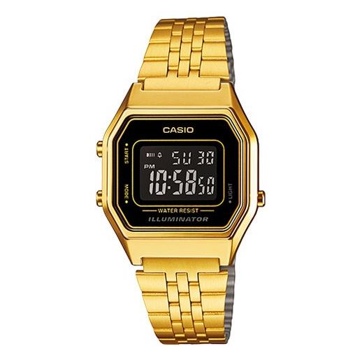 CASIOWaterproof Quartz Unisex Mens Gold Digital