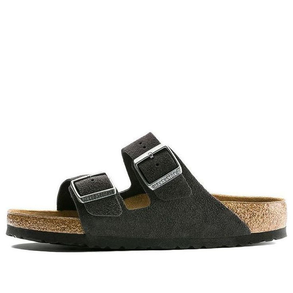 BirkenstockArizona Soft Footbed Suede Leather Narrow Fit Sandals 'Velvet Gray'