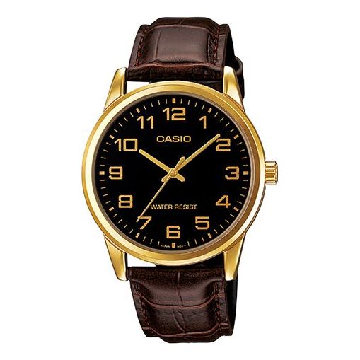 CASIOSTANDARD Serieses Men's Golden/Brown Quartz Waterproof Mens GoldBrown Analog