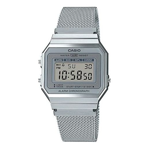 CASIOWaterproof Sports Unisex Mens Silver Digital