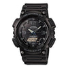 CASIOWaterproof Sports Solar Powered Mens Black Analog/Digital Combo