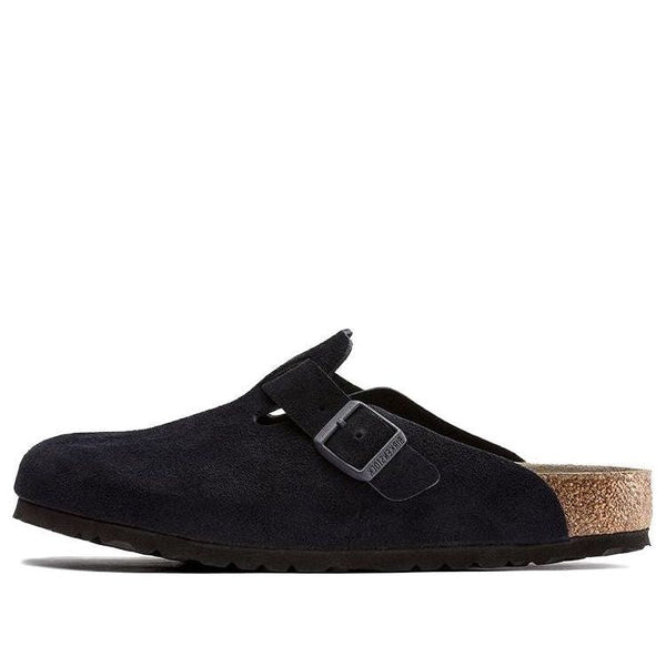 BirkenstockBoston Soft Footbed Suede Leather 'Midnight'