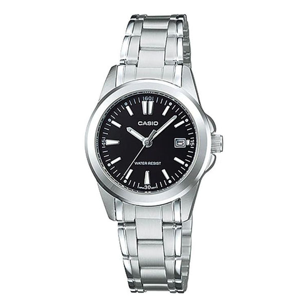 CASIOMinimalistic Fashion Steel Strip Waterproof Quartz Watch Black Stainless Steel Strap