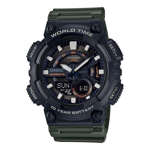 CASIOG Shock Sports Waterproof Mens BlackGreen Analog/Digital Combo
