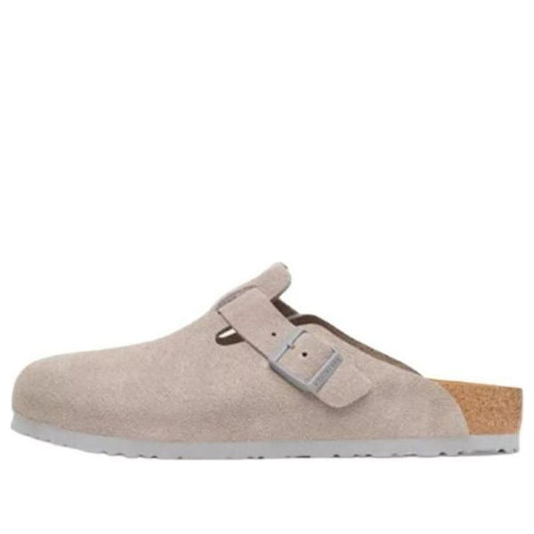 Birkenstock(WMNS)  Boston Suede Leather 'Stone Coin'