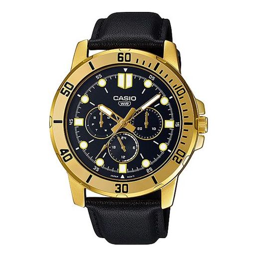 CASIOENTICER Serieses Men's Gold Mens Black Analog