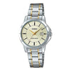 CASIODRESS Series Classic PointerStainless Steel Strap Golden Quartz Waterproof Gold Dial Gold Analog
