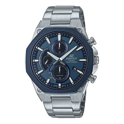 CASIOEDIFICE Solar Powered Mens Blue Analog