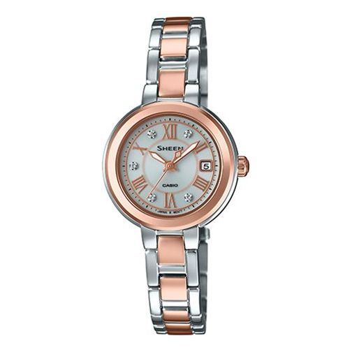 CASIOSheen Series Classic Fashiones Golden Waterproof Silver Analog
