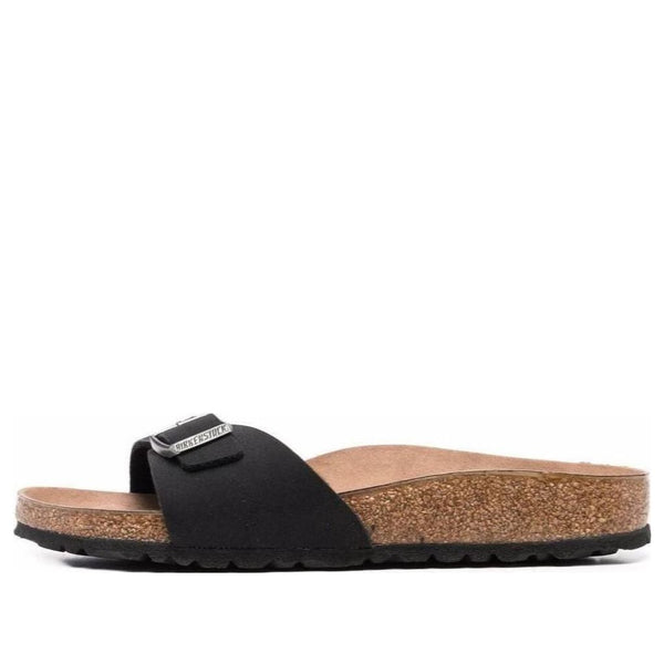 BirkenstockMadrid Vegan Birko-Flor Birkibuc Narrow Fit Sandals 'Black'
