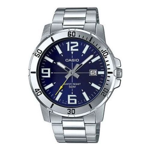 CASIOStainless Steel Strap Waterproof Mens Silver Analog
