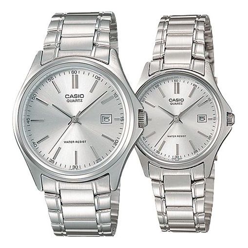 CASIOCouple Quartz Waterproof Unisex Silver Analog