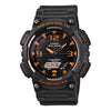 CASIOWaterproof Sports Solar Powered Shockproof Mens Black/Orange Analog/Digital Combo