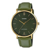 CASIOQuartz Waterproof Mens Dark Green Analog