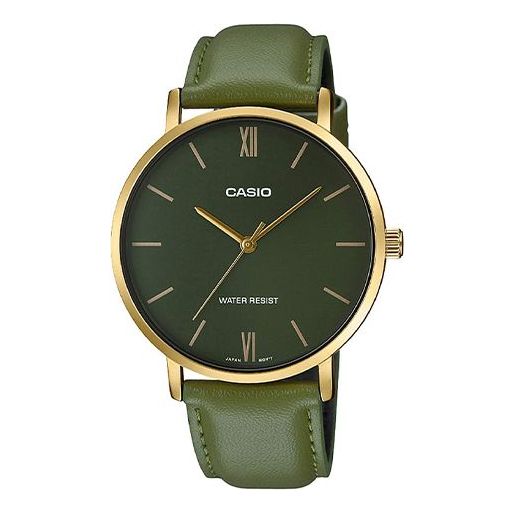 CASIOQuartz Waterproof Mens Dark Green Analog
