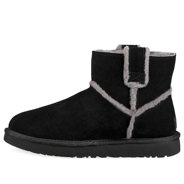 UGG(WMNS)  Classic Mini Spill Seam Fleece Lined Black