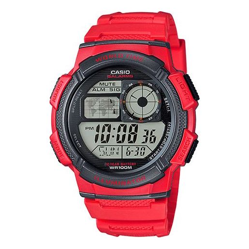 CASIOMen's  Sports waterproof Mens Red Digital