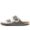 BirkenstockArizona Shearling Waxy Leather Oiled 'Iron'