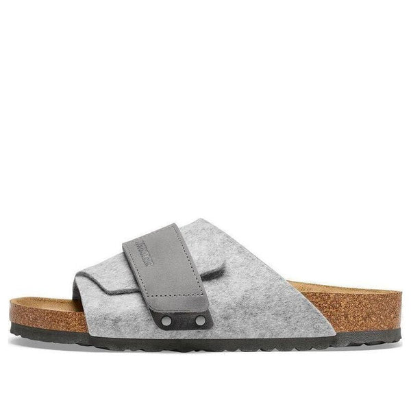 BirkenstockKyoto Natural Leather Felt Narrow Fit 'Light Grey'